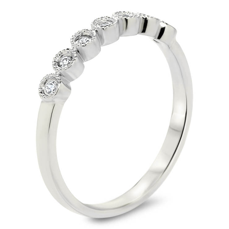 Diamond Wedding Band - Cara Band - Moissanite Rings
