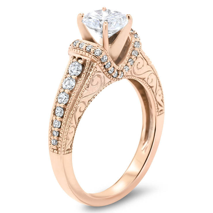 Vintage Inspired Engagment Ring - Vanna - Moissanite Rings