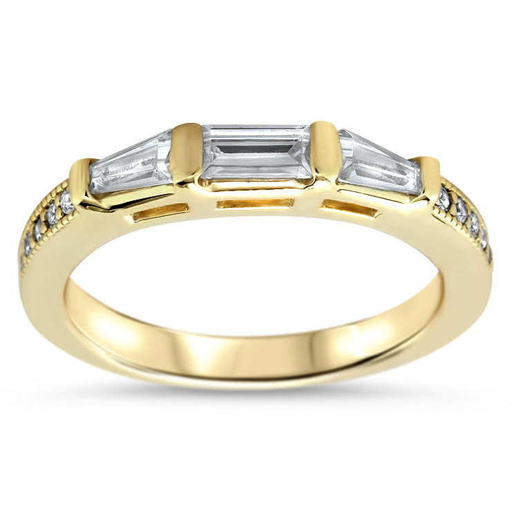 Diamond Baguette Wedding Band - Maxine WB - Moissanite Rings