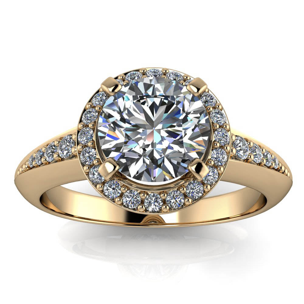 Halo Engagement Ring - Calla - Moissanite Rings