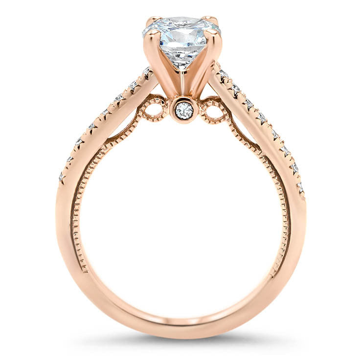 Thin Diamond Band Engagement Ring - Tara - Moissanite Rings
