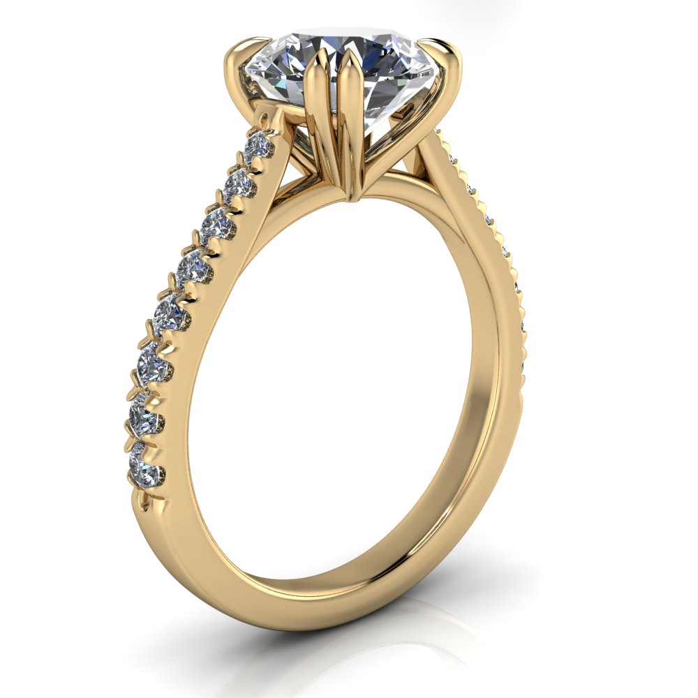 2 Carat Double Eagle Claw Diamond Engagement Ring - Bene