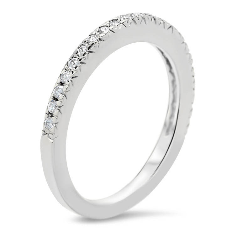 Thin Diamond Wedding Band - Veep Band - Moissanite Rings
