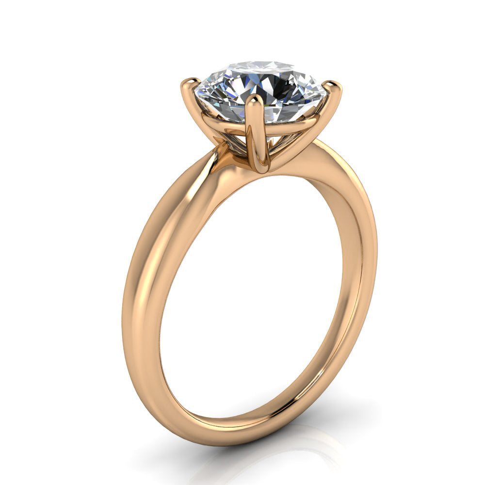Cinched Solitaire Moissanite Engagement Ring- Cairo