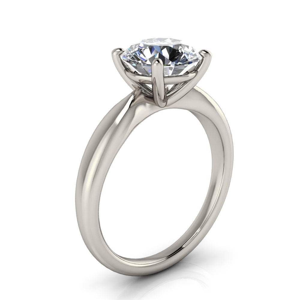 Cinched Solitaire Moissanite Engagement Ring- Cairo