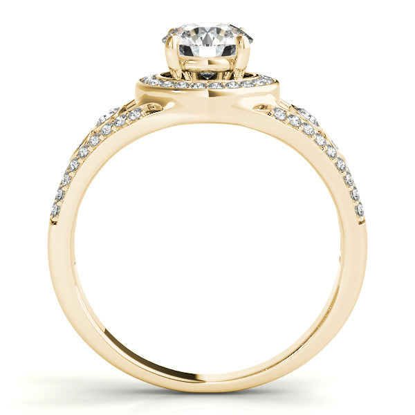 3/4 ct Forever Brilliant Moissanite Diamond Halo Engagement Ring - Joie - Moissanite Rings