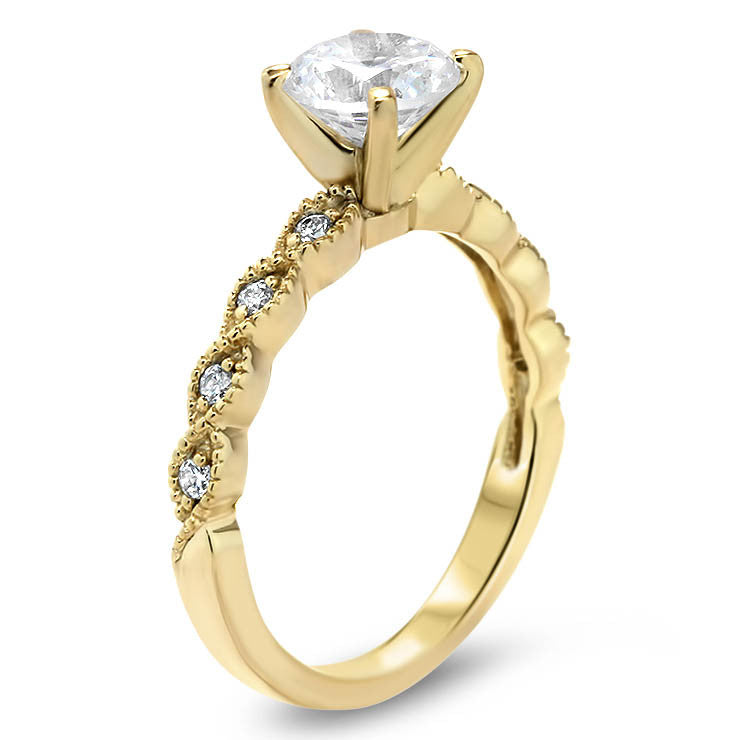 Vintage Engagement Ring - Timeless Twist - Moissanite Rings