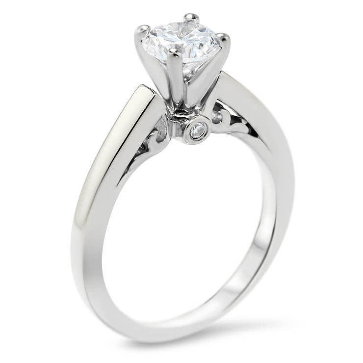 Surprise Moissanite Diamond Solitaire Engagement Ring - Sharpei - Moissanite Rings
