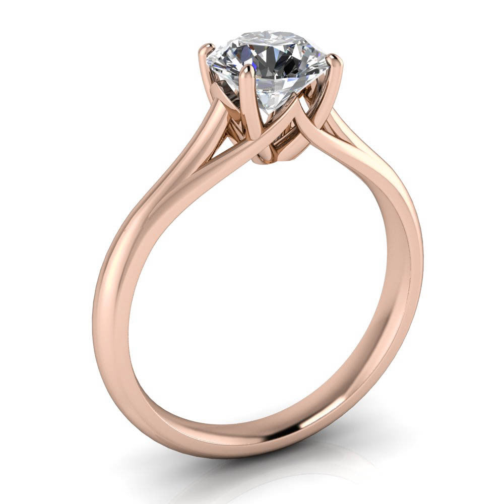 8 mm Solitaire Moissanite Engagement Ring Forever One - Giselle - Moissanite Rings