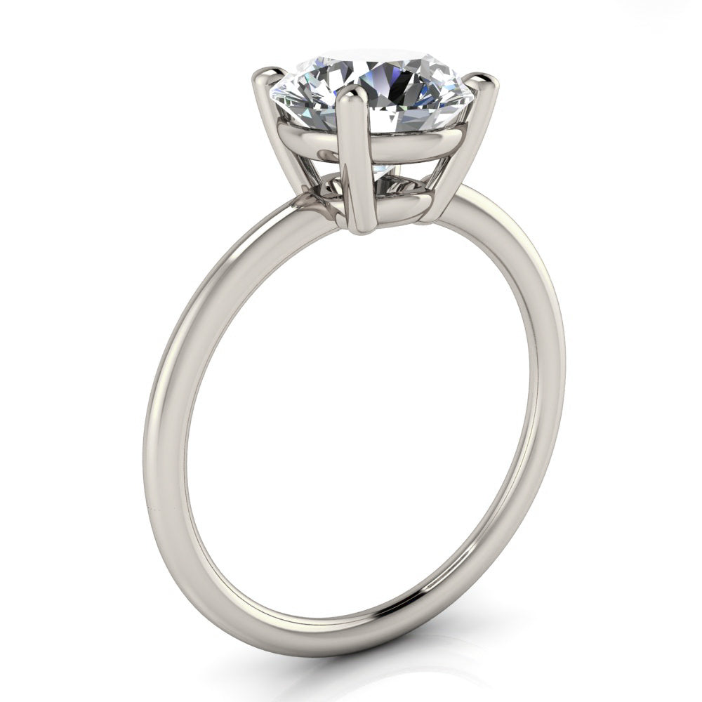 Thin Band Solitaire Engagement Ring - Silla