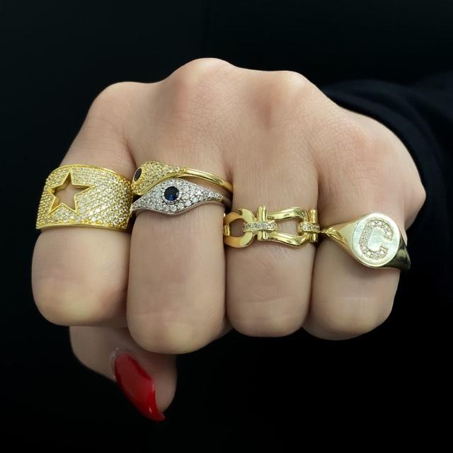 Pave Diamond Evil Eye Ring