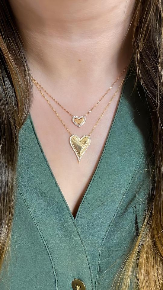 Mini Diamond Heart Necklace