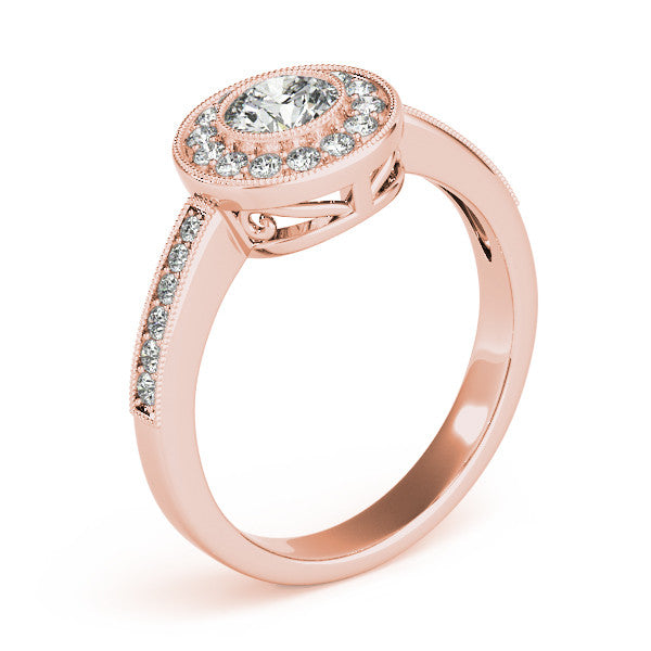 Bezel Set Moissanite Engagement Ring - Theresa - Moissanite Rings