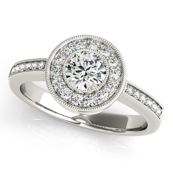 Bezel Set Moissanite Engagement Ring - Theresa - Moissanite Rings