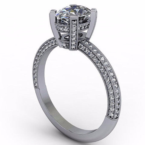 Oval Forever Brilliant Moissanite Engagement Ring - Covered In Love - Moissanite Rings