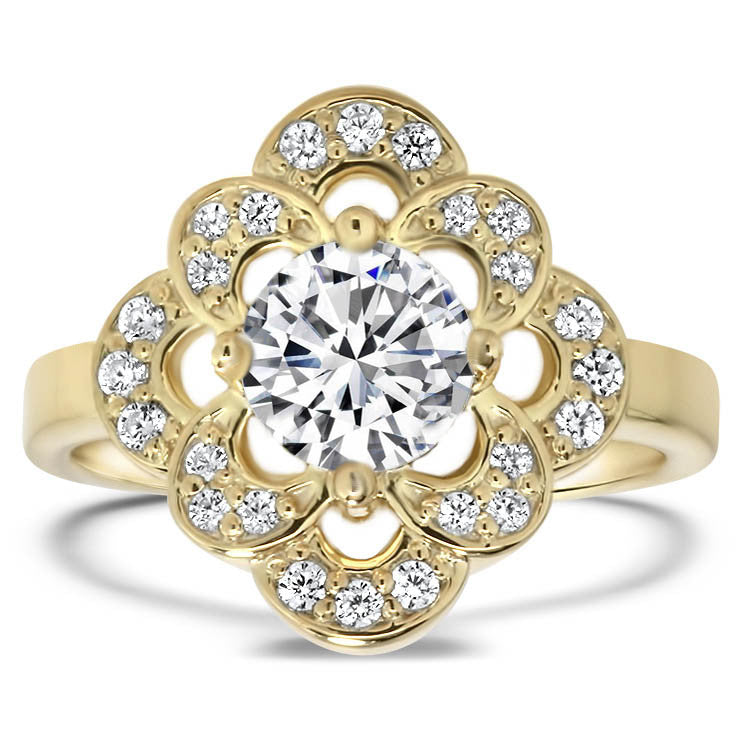 Forever One Engagement Ring Diamond Setting - Zoey - Moissanite Rings