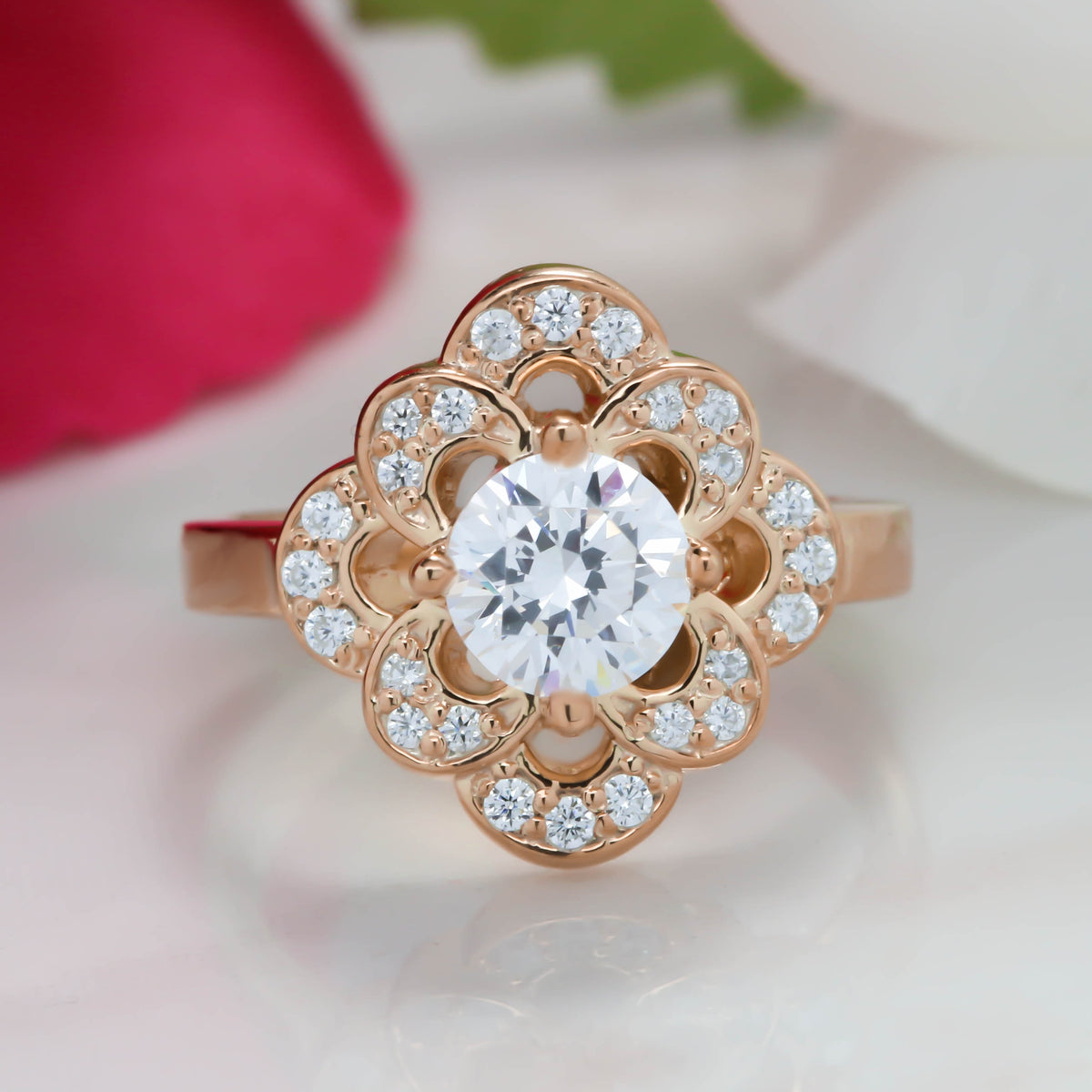 Forever One Engagement Ring Diamond Setting - Zoey - Moissanite Rings