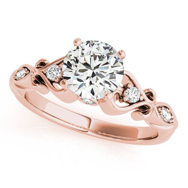 Vintage Design Engagement Ring Moissanite Center - Celine - Moissanite Rings