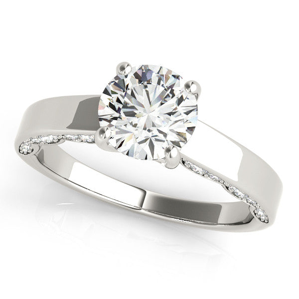 Diamond Surprise Engagement Ring Moissanite Center Stone Wedding Set - Moissanite Rings