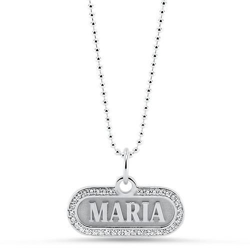 Personalized Name Diamond Necklace - Moissanite Rings