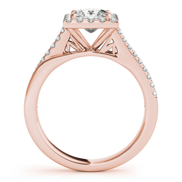 Princess Cut Moissanite Engagement Ring Diamond Setting - Emily - Moissanite Rings