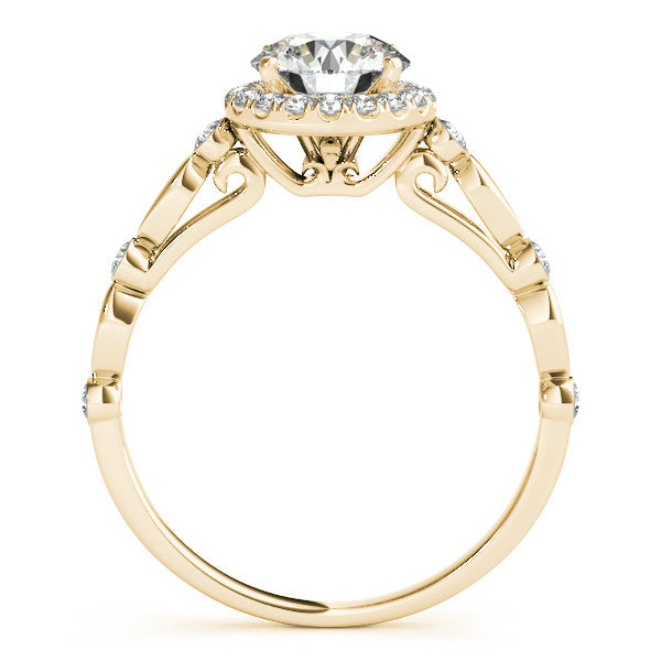 Round Moissanite Engagement Ring Diamond Setting - Twilight - Moissanite Rings