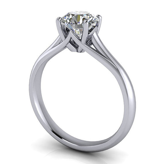 Solitaire Moissanite Engagement Ring Forever One - Giselle - Moissanite Rings