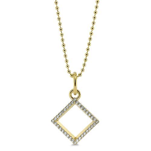 Geometric Diamond Necklace - Moissanite Rings
